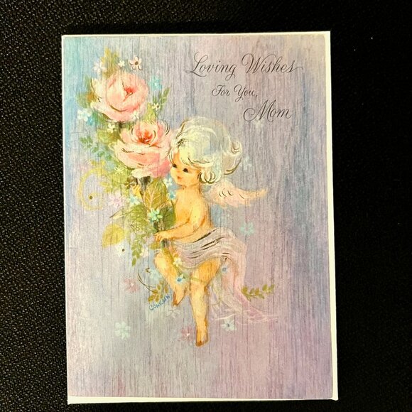 New - Vintage Mother's Day Card with Glitter - Picture 1 of 2